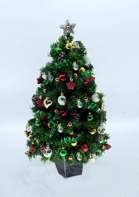 Luxury Holly Bauble and Star Christmas Tree